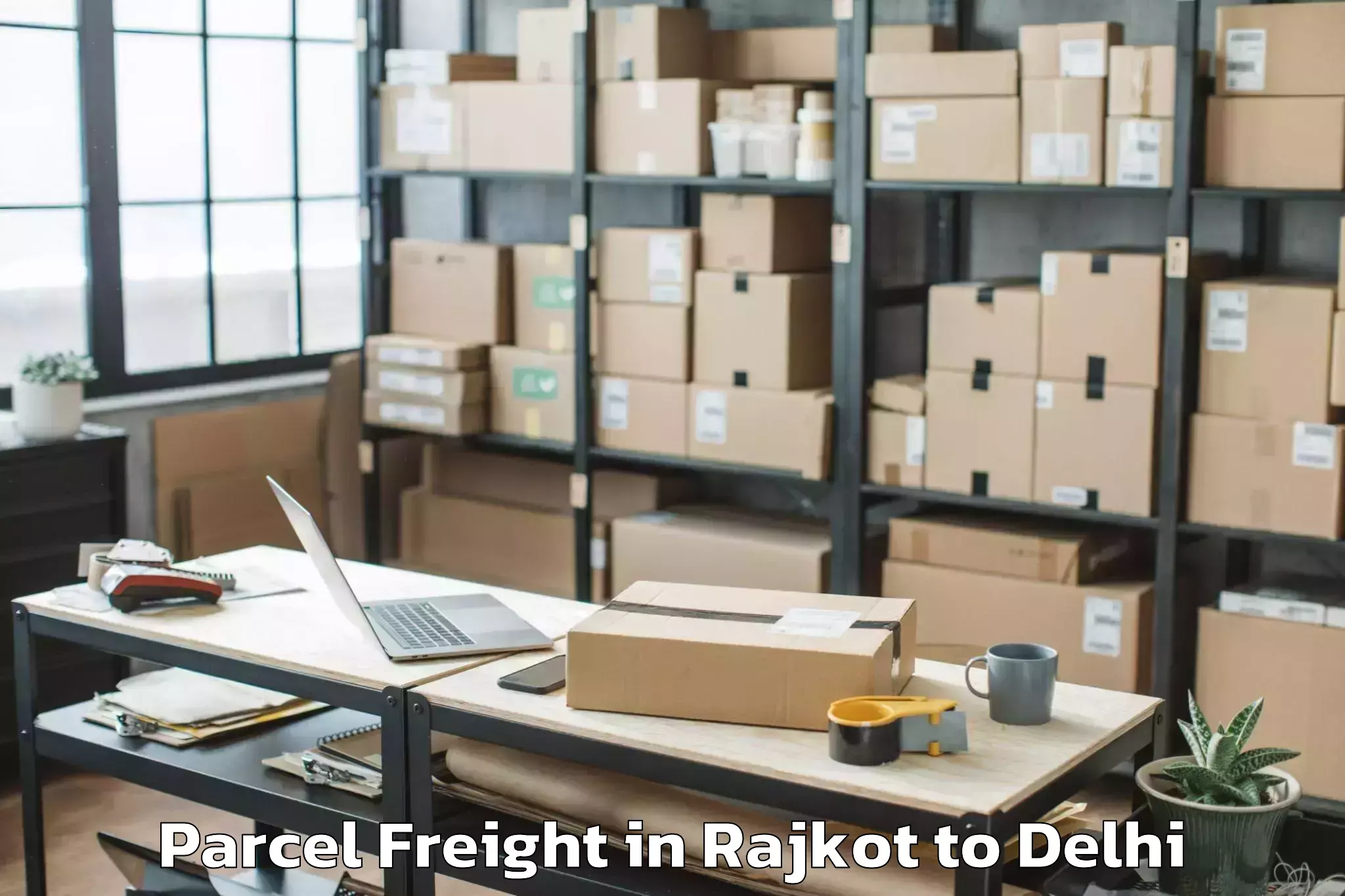 Professional Rajkot to Parsvnath Mall Akshardham Parcel Freight